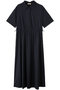 ウエストギャザー ストレッチナイロン ワンピース ヘルノ/HERNO ネイビー