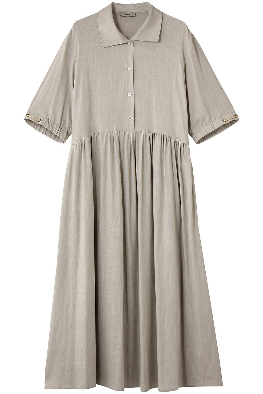 ヘルノ/HERNOのレーヨンリネンシャツワンピース(アイボリー/AB000077D)