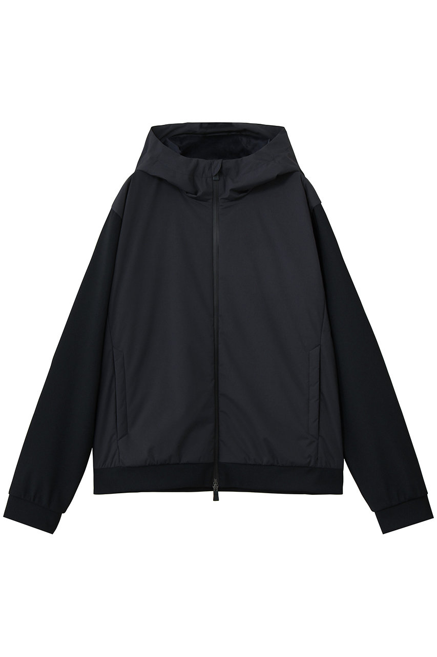 HERNO 【MEN】ダブルフェイス ストレッチジャージーパーカ (ネイビー, M) ヘルノ ELLE SHOP