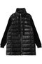 はっ水NYLON ULTRA LIGHT ニットスリーブコンビ ミドルダウンコート ヘルノ/HERNO ブラック-ブラック