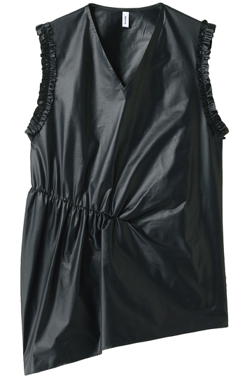 SALE 【60%OFF】 08sircus 08サーカス グロッシーファインジャージーギャザートップ ダークネイビー