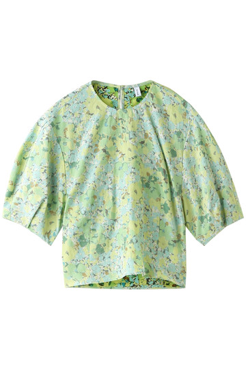 SALE 【60%OFF】 08sircus 08サーカス キュプラシルクフラワープリントクロップドトップ グリーンフラワー