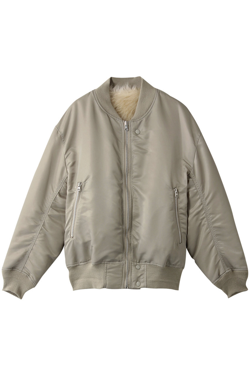 08sircus 08サーカス 【UNISEX】MA-1オーバーサイズ エコファーリバーシブルブルゾン アイボリー