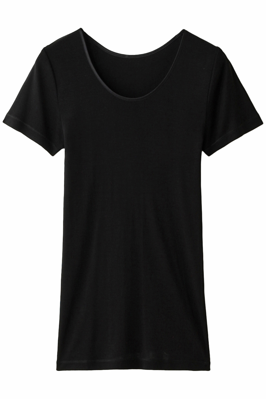 ランジェリーク/L'ANGELIQUEの半袖(シルクフライス)(ブラック/LIBC171)