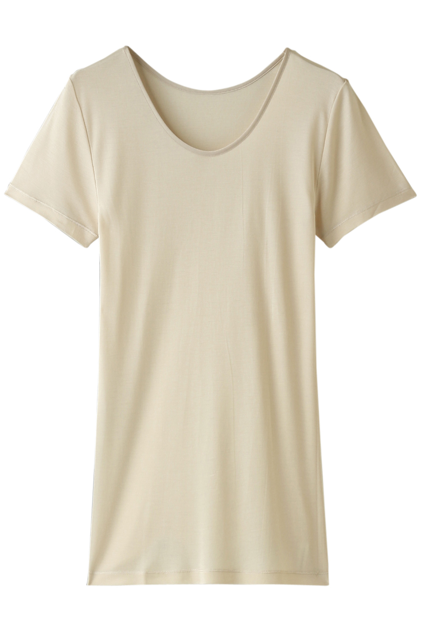 ランジェリーク/L'ANGELIQUEの半袖(シルクフライス)(ベージュ/LIBC171)