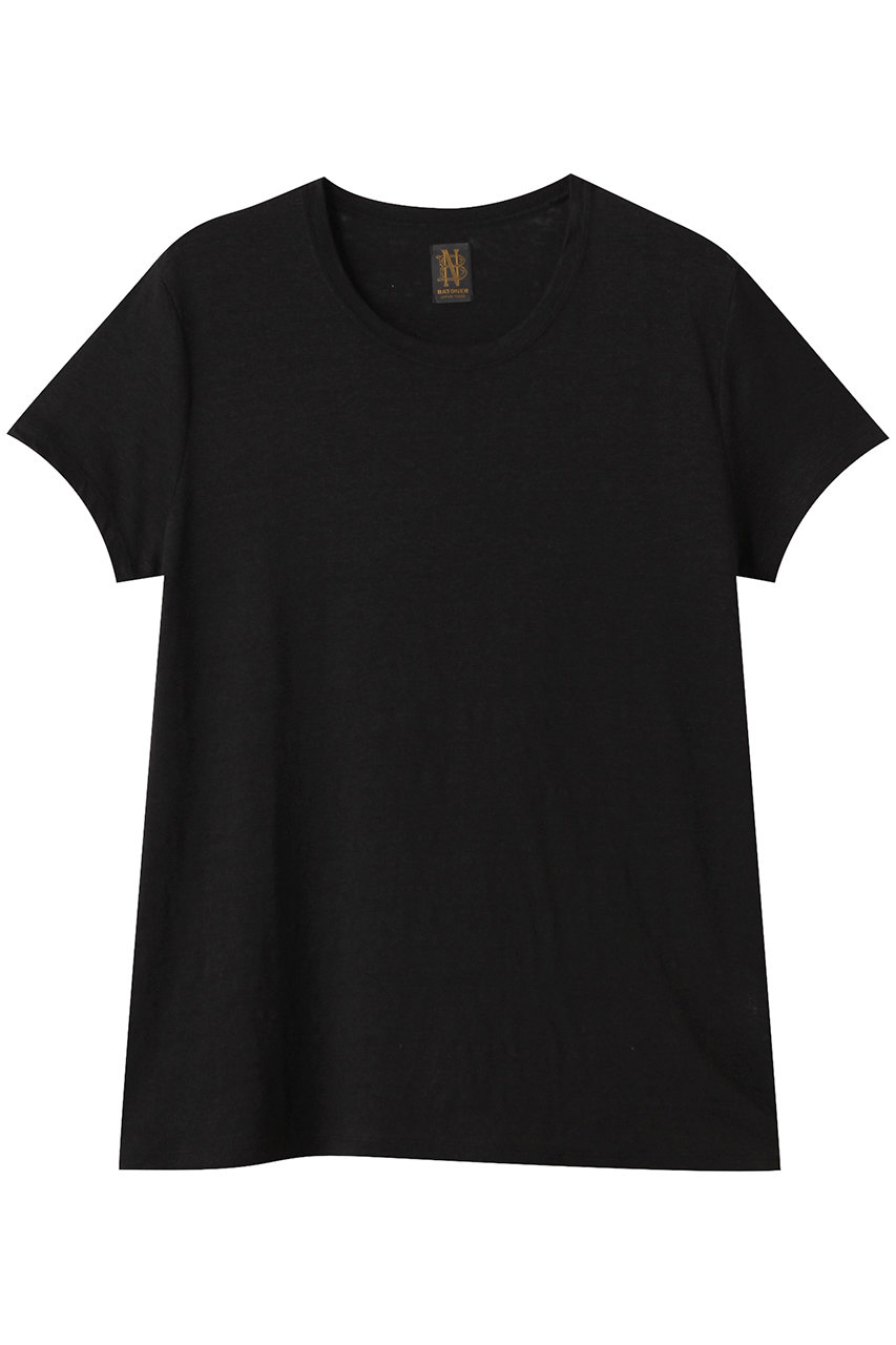 BATONER ノルマンディーリネンA-ラインTシャツ (ブラック, 2) バトナー ELLE SHOP BATONER ノルマンディーリネンA-ラインTシャツ (ブラック, 2) バトナー ELLE SHOP