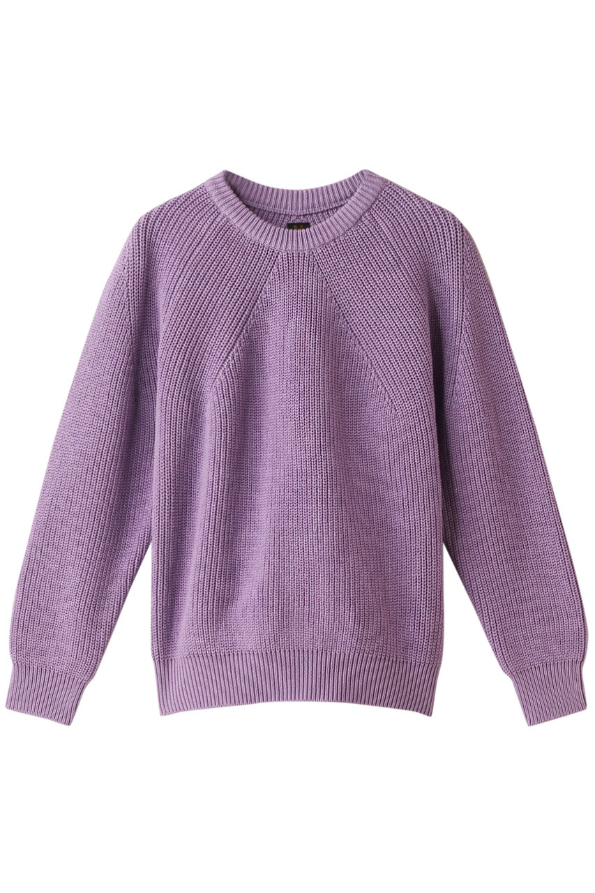 SALE 【30%OFF】 BATONER バトナー シグニチャークルーネックニットプルオーバー ラベンダー