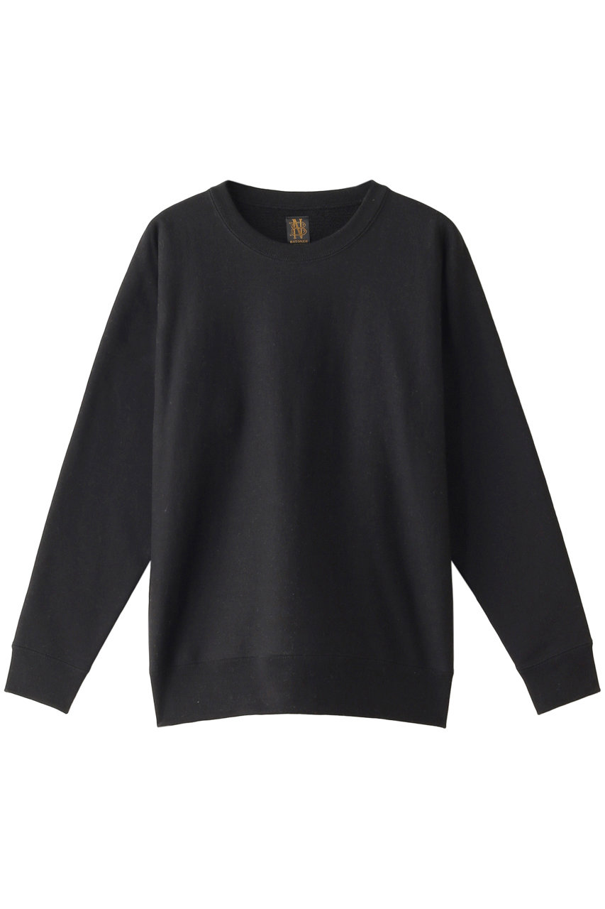 SALE 【30%OFF】 BATONER バトナー 吊り裏毛クルーネックスウェット ブラック