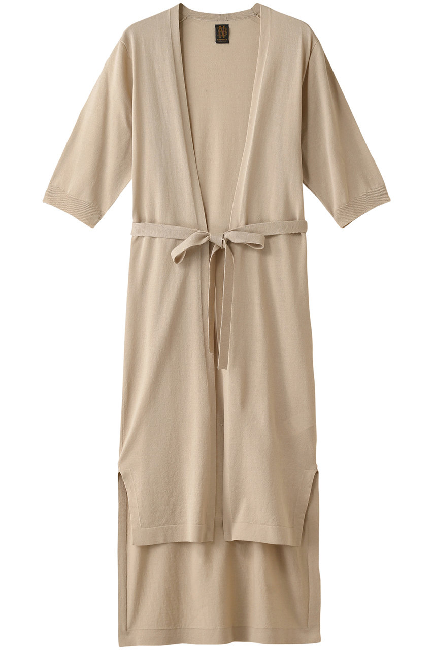 SALE 【30%OFF】 BATONER バトナー コットンシルク強撚ロングカーディガン ベージュ