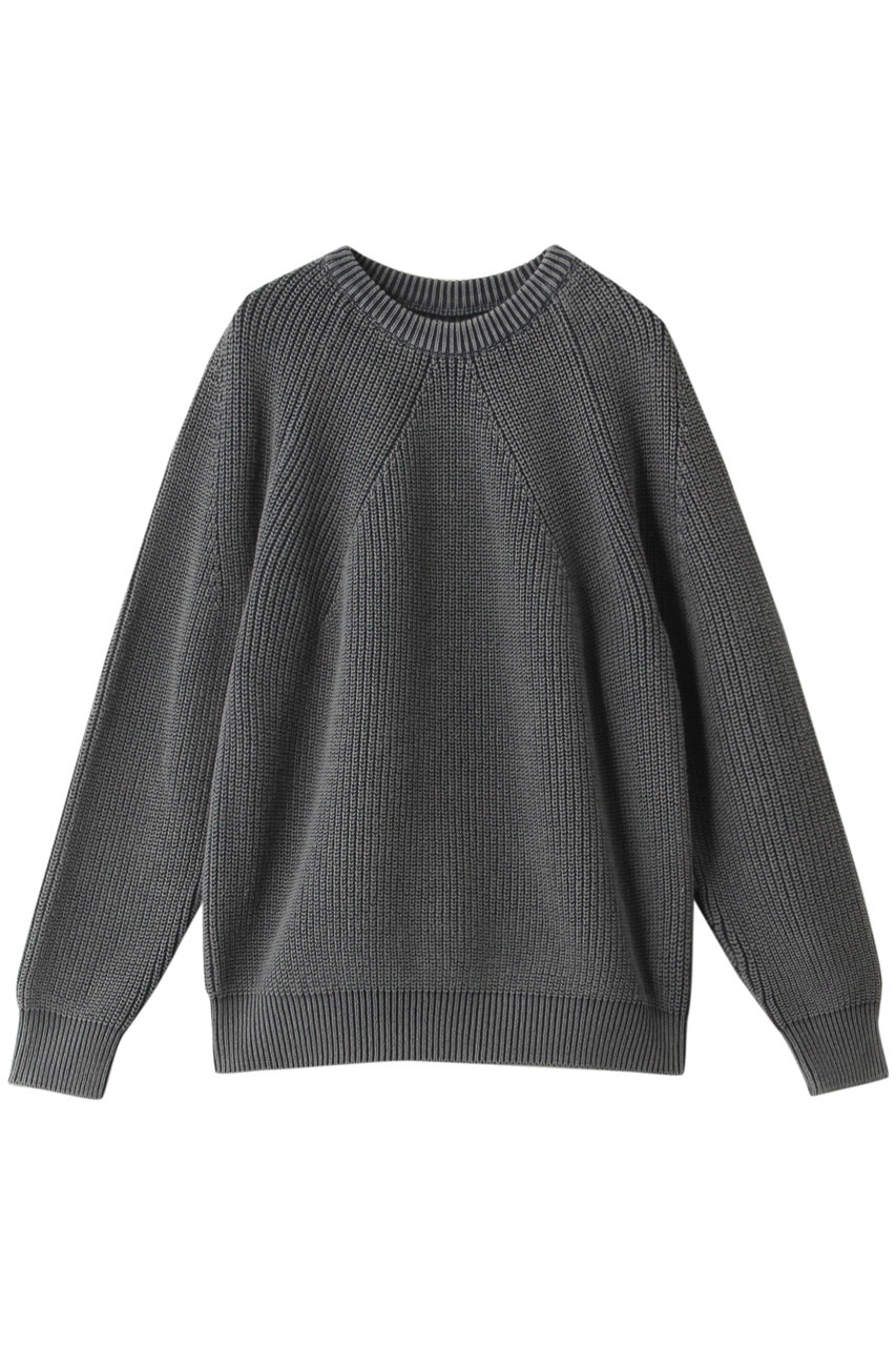 SALE 【30%OFF】 BATONER バトナー メンズ(MENS)シグニチャーフェードカラー クルーネックニットプルオーバー ブラック