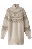 モヘアノルディックタートルネックチュニック