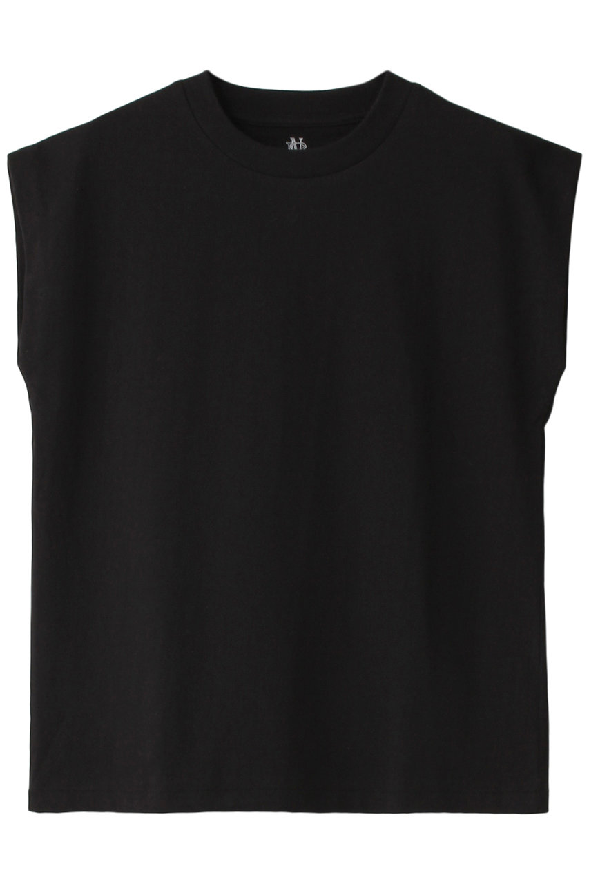BATONER メリヤスフレンチスリーブTシャツ (ブラック, F) バトナー ELLE SHOP