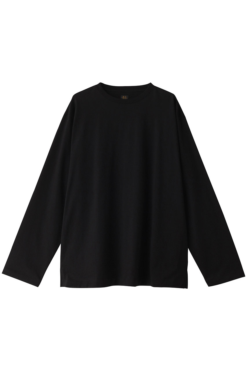 BATONER 【MEN】シーアイランドコットンロングスリーブTシャツ (ブラック, 1) バトナー ELLE SHOP