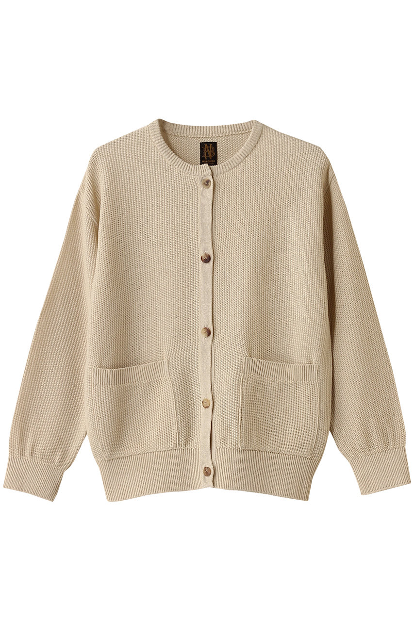 BATONER OX サマーニットクルーネックカーディガン (アイボリー, 1) バトナー ELLE SHOP BATONER OX サマーニットクルーネックカーディガン (アイボリー, 1) バトナー ELLE SHOP