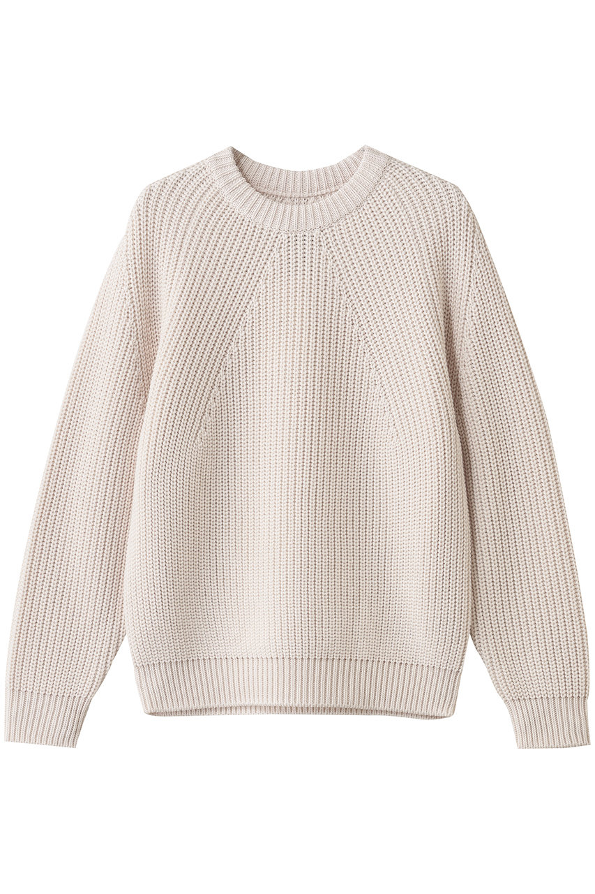 BATONER バトナー シグネチャークルーネック アイボリー コットン 3 BATONER(バトナー)｜シグネチャー クルー ネック/アイボリー の