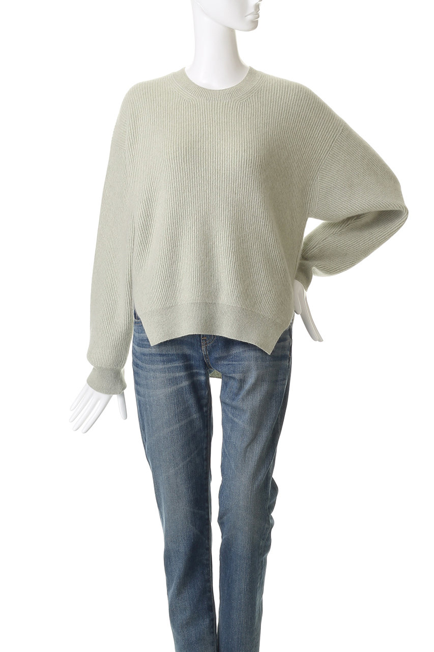 BATONER(バトナー)｜カシミヤ フォックス クルーネック/グレー の通販