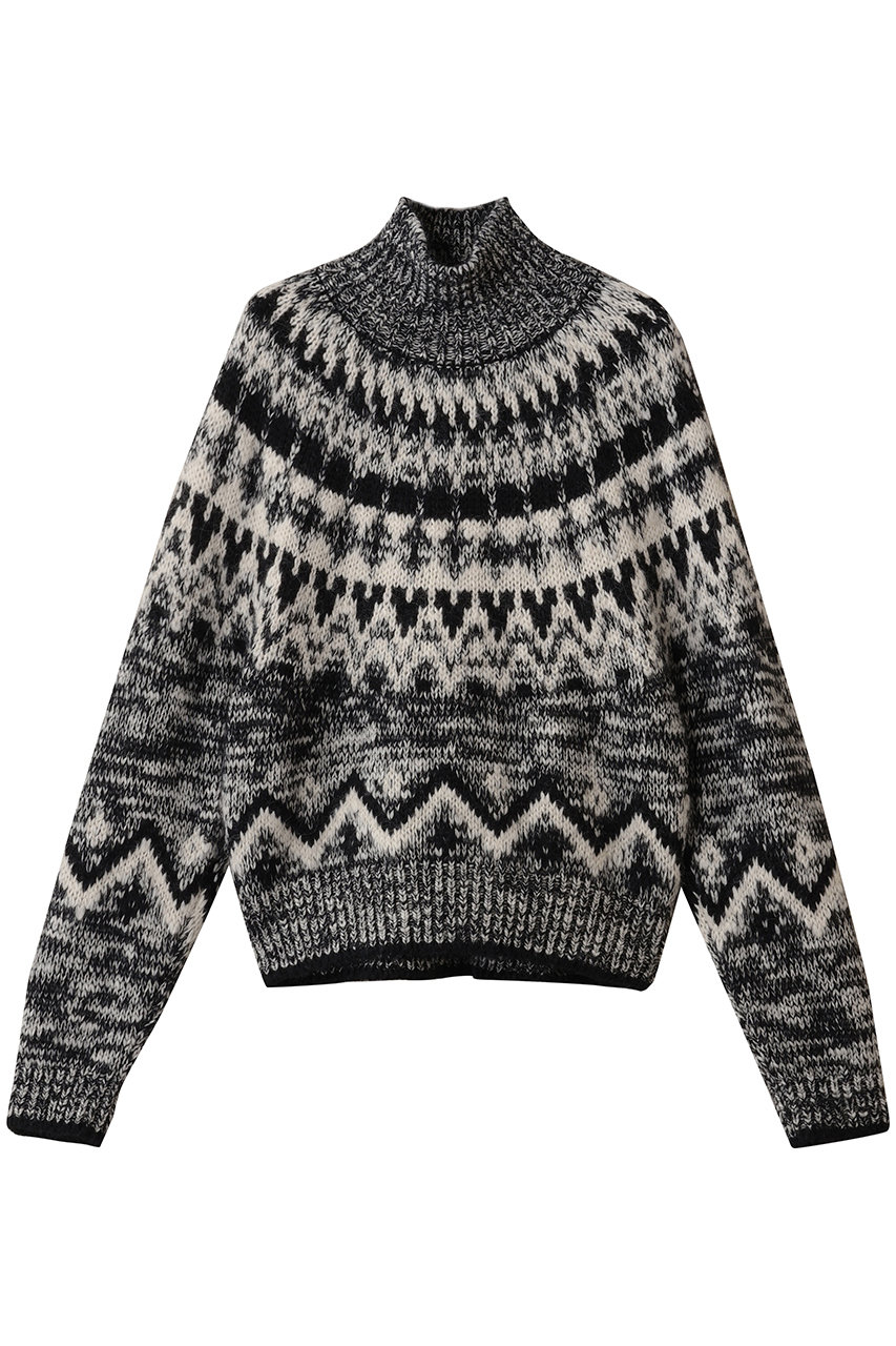 稀少サイズ２◆バトナー BATONER◆モヘヤノルディック タートルネックニット BATONER(バトナー)｜モヘア ノルディック タートルネック/ブラック の