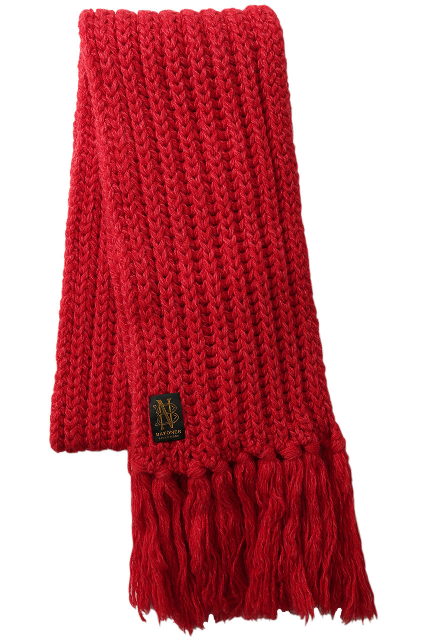 BATONER(バトナー)｜【UNISEX】フリンジ マフラー ショート/アイボリー