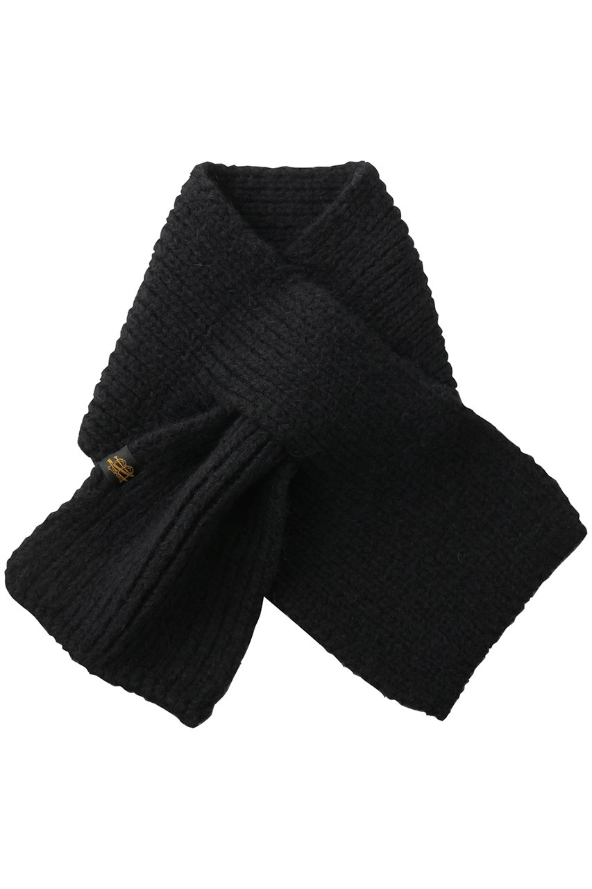 バトナー/BATONERの【UNISEX】フラッフィー ホールマフラー(ソリッドブラック/BN-25FI-011)