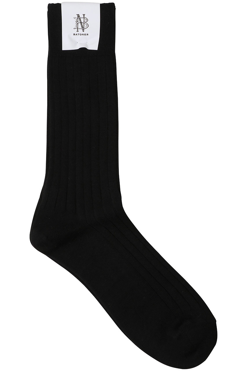 BATONER 【MEN】コットン ウール コーデュラ ロング ソックス (ブラック, 25~27) バトナー ELLE SHOP BATONER 【MEN】コットン ウール コーデュラ ロング ソックス (ブラック, 25~27) バトナー ELLE SHOP