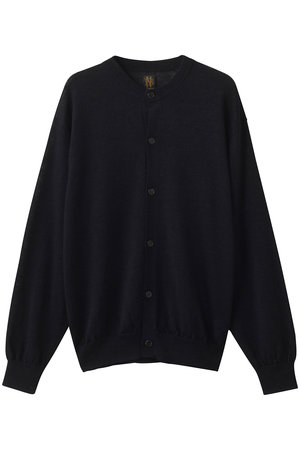 BATONER バトナー　ウールニット　カーディガン　2 ダークネイビー　メンズ MEN BATONER / バトナー CHOMA HIGH COUNT RIB V ZIP CARDIGAN