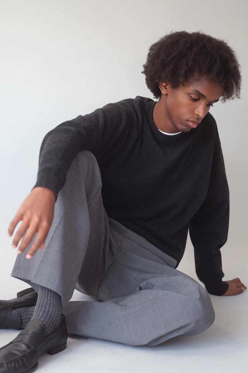 【美品】BATONER バトナー クルーネックニット ブラック サイズ3 クルーネックセーター | BATONER/バトナー | 三越伊勢丹オンライン