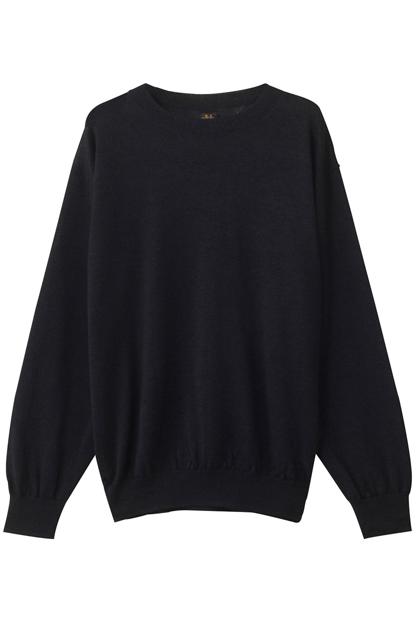 バトナー/BATONERの【MEN】ラミー ウール クルーネック(ネイビー/BN-25FM-001)