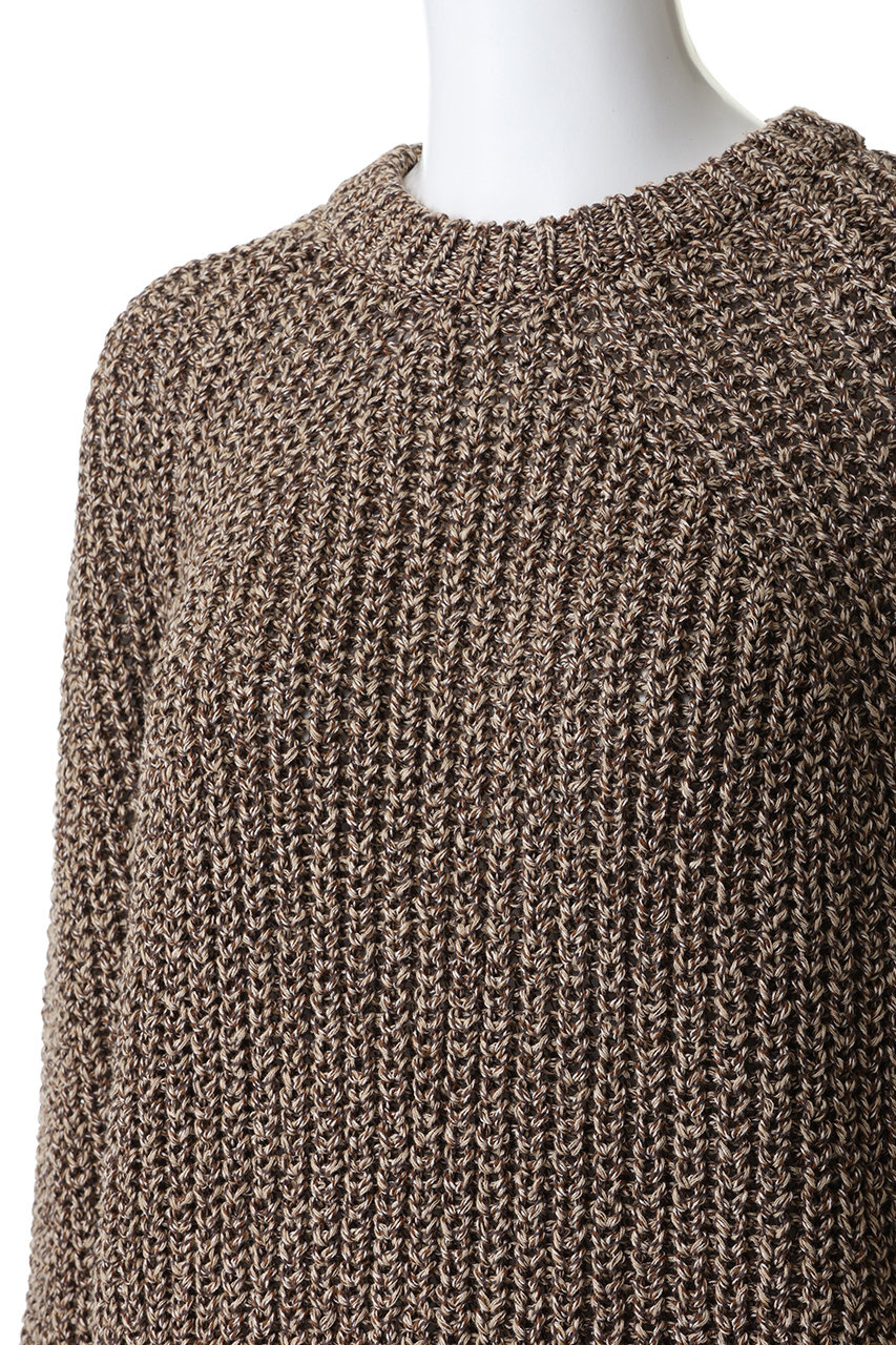 BATONER ベージュ クルーネックニット BATONER【MEN'S】SIGNATURE CREW NECK KNIT バトナー シグネチャー
