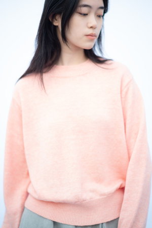 バトナー/BATONERのウォッシュドハイカウントリネン クルーネックニットプルオーバー(110300/110301)