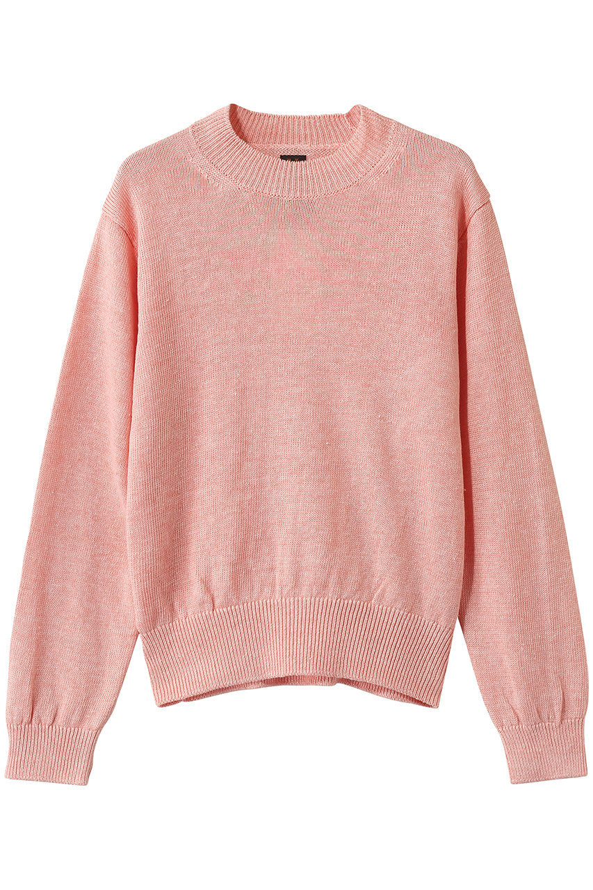 ウォッシュドハイカウントリネン クルーネックニットプルオーバー