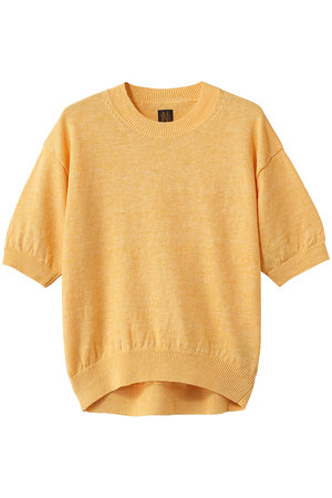 バトナー/BATONERのウォッシュドハイカウン リネン クルーネック ショートスリーブニットプルオーバー(110300/110301)