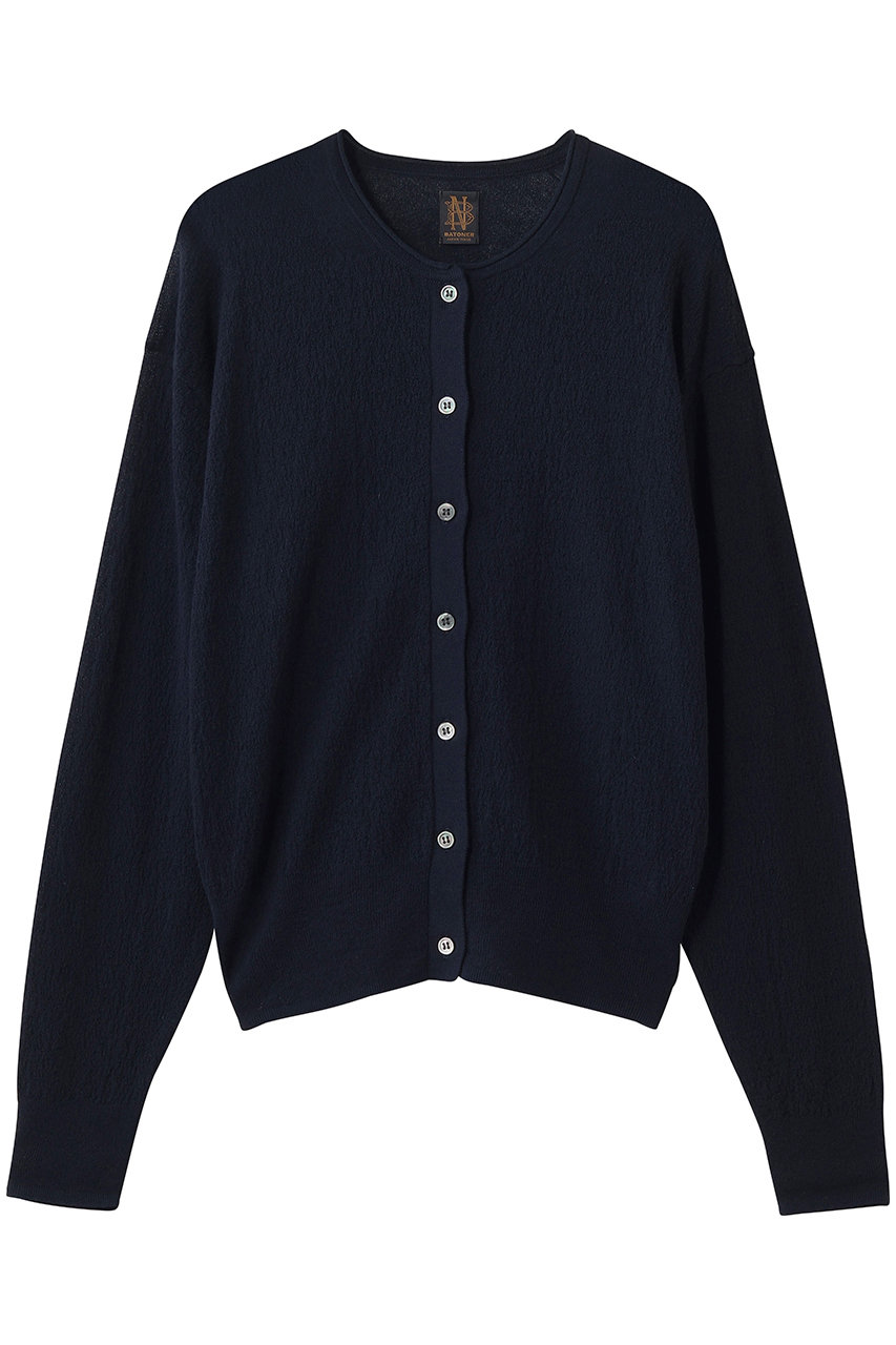 バトナー/BATONERのAMUNDSEN クルーネック カーディガン(ネイビー/BN-26SL-026)