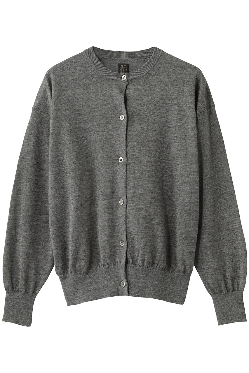 バトナー/BATONERのCHOMA クルーネック カーディガン(グレージュ/BN-26SL-040)