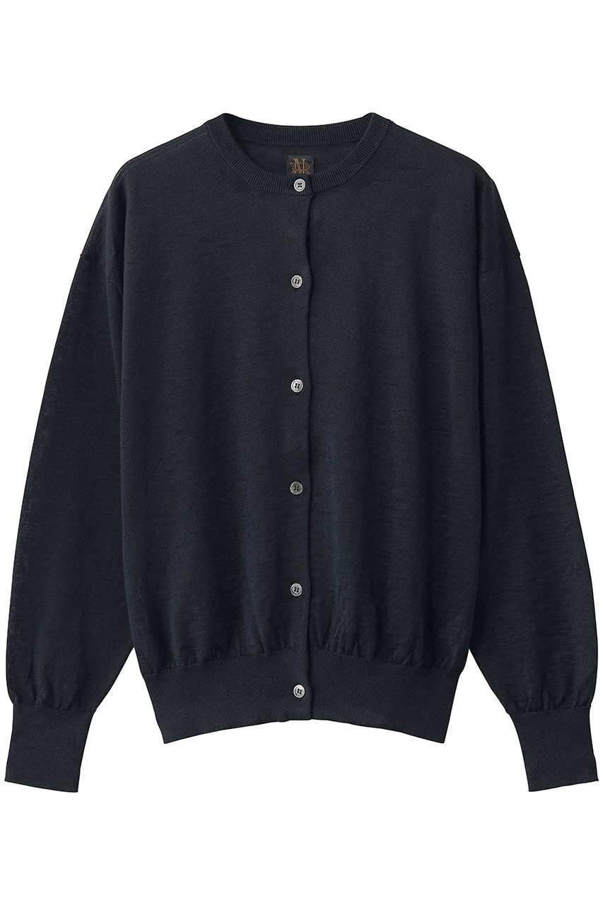 バトナー/BATONERのCHOMA クルーネック カーディガン(ネイビー/BN-26SL-040)