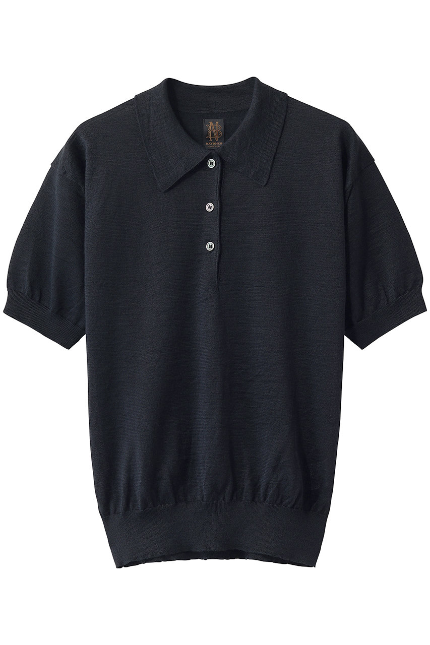 バトナー/BATONERのCHOMA ポロ ショート スリーブ(ネイビー/BN-26SL-042)