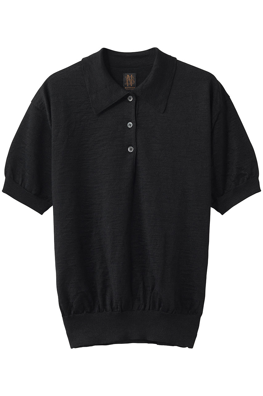 バトナー/BATONERのCHOMA ポロ ショート スリーブ(ブラック/BN-26SL-042)