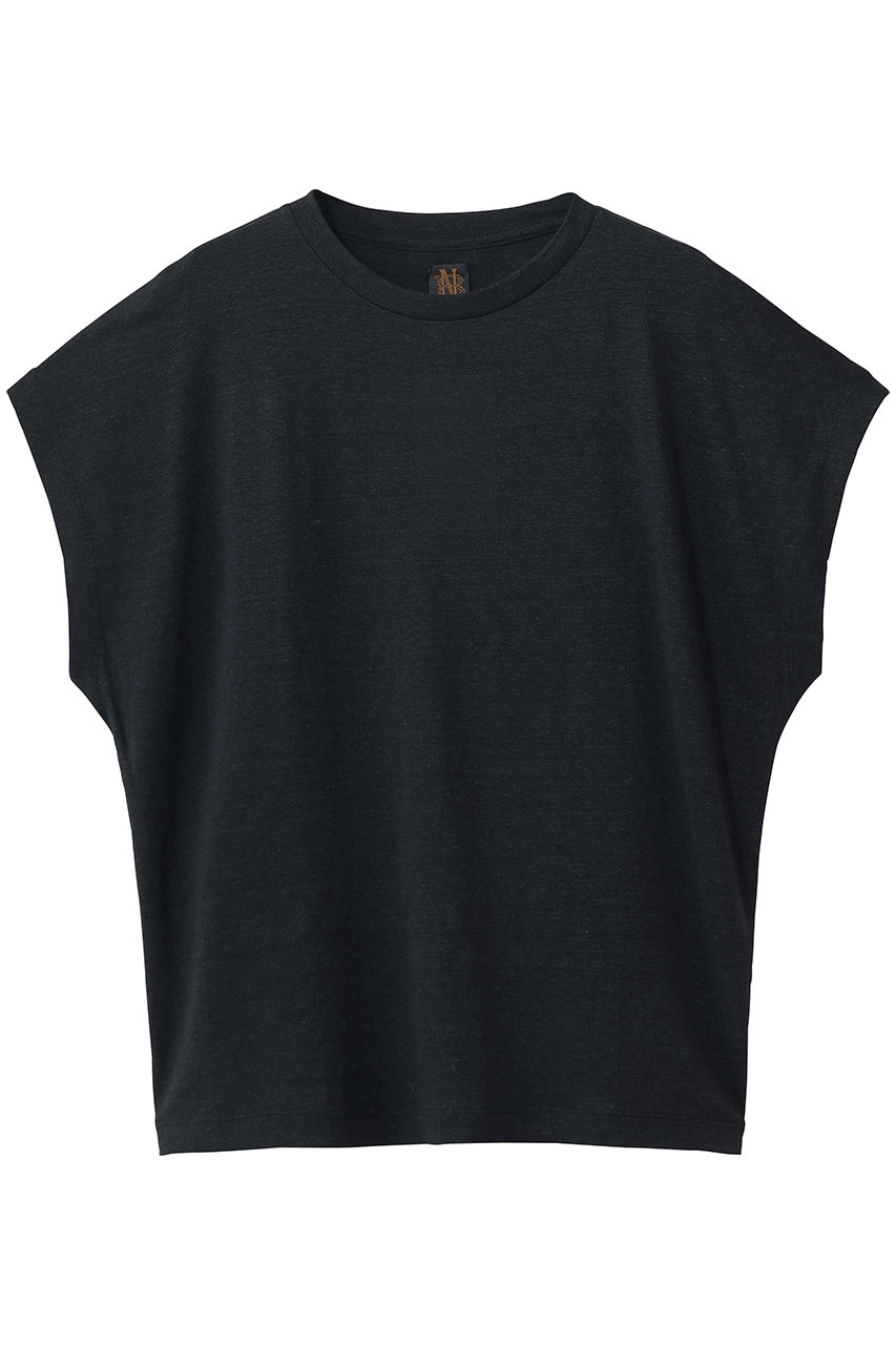 バトナー/BATONERのNORMANDY リネン キャップ スリーブ Tシャツ(ネイビー/BN-26SL-054)