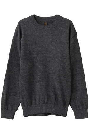 バトナー/BATONERの【MEN】ウォッシュドハイカウントリネン クルーネックニットプルオーバー(110300/110301)