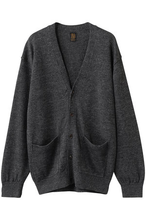 バトナー/BATONERの【MEN】ウォッシュドハイカウントリネン Vネック カーディガン(110300/110303)