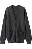【MEN】ウォッシュドハイカウントリネン Vネック カーディガン