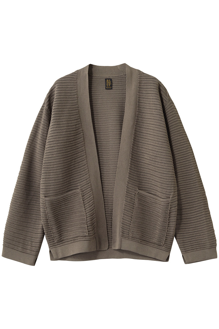 バトナー/BATONERの【MEN】SUMMER ニット バトゥンレス カーディガン(ブラウン/BN-26SM-044)