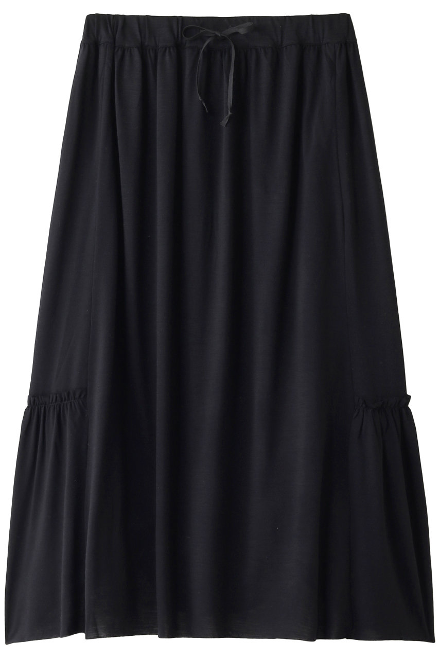 SALE 【30%OFF】 BATONER バトナー ウォッシャブルウールギャザースカート ネイビー