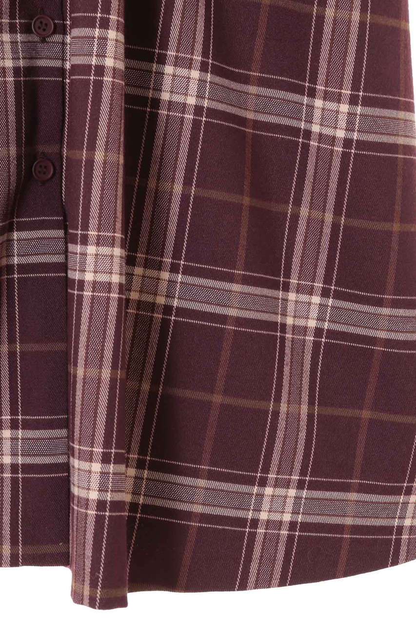 31 Sons De Mode チェックシャツワンピース ボルドー の通販 Elleshop エル ショップ