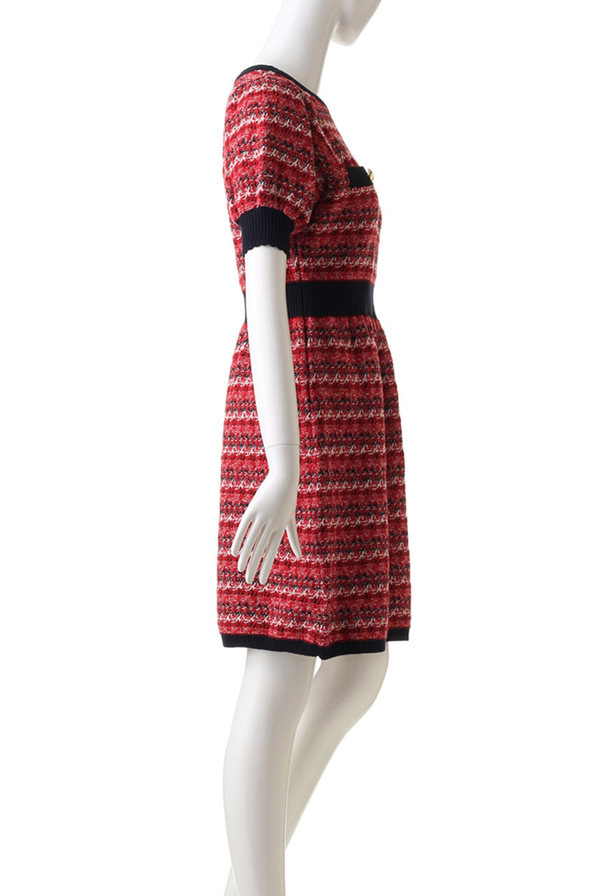 31 Sons De Mode トランテアン ソン ドゥ モード ツイーディーニットミニワンピース レッドボーダー の通販 Elleshop エル ショップ