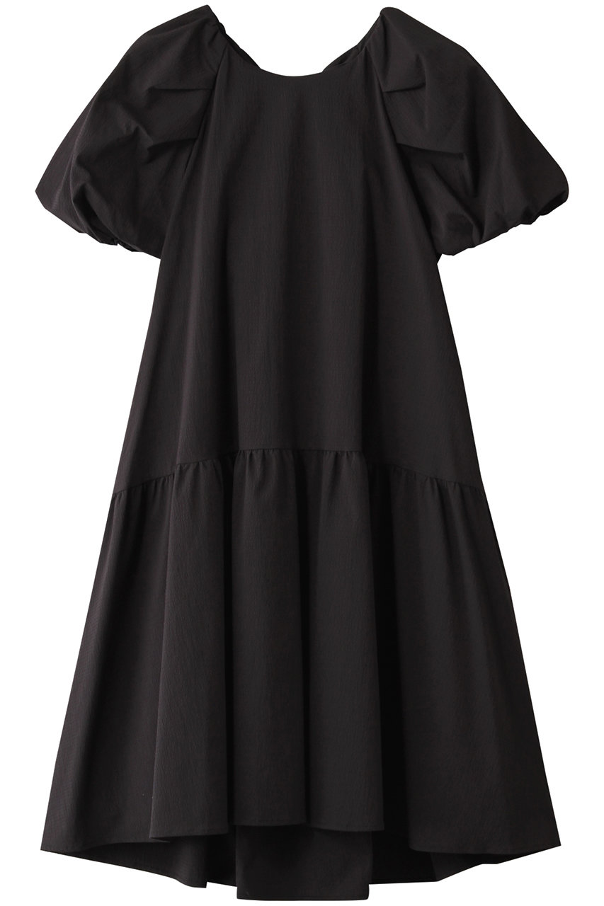 31 Sons De Mode トランテアン ソン ドゥ モード シアサッカーバックリボンワンピース ブラック の通販 Elleshop エル ショップ