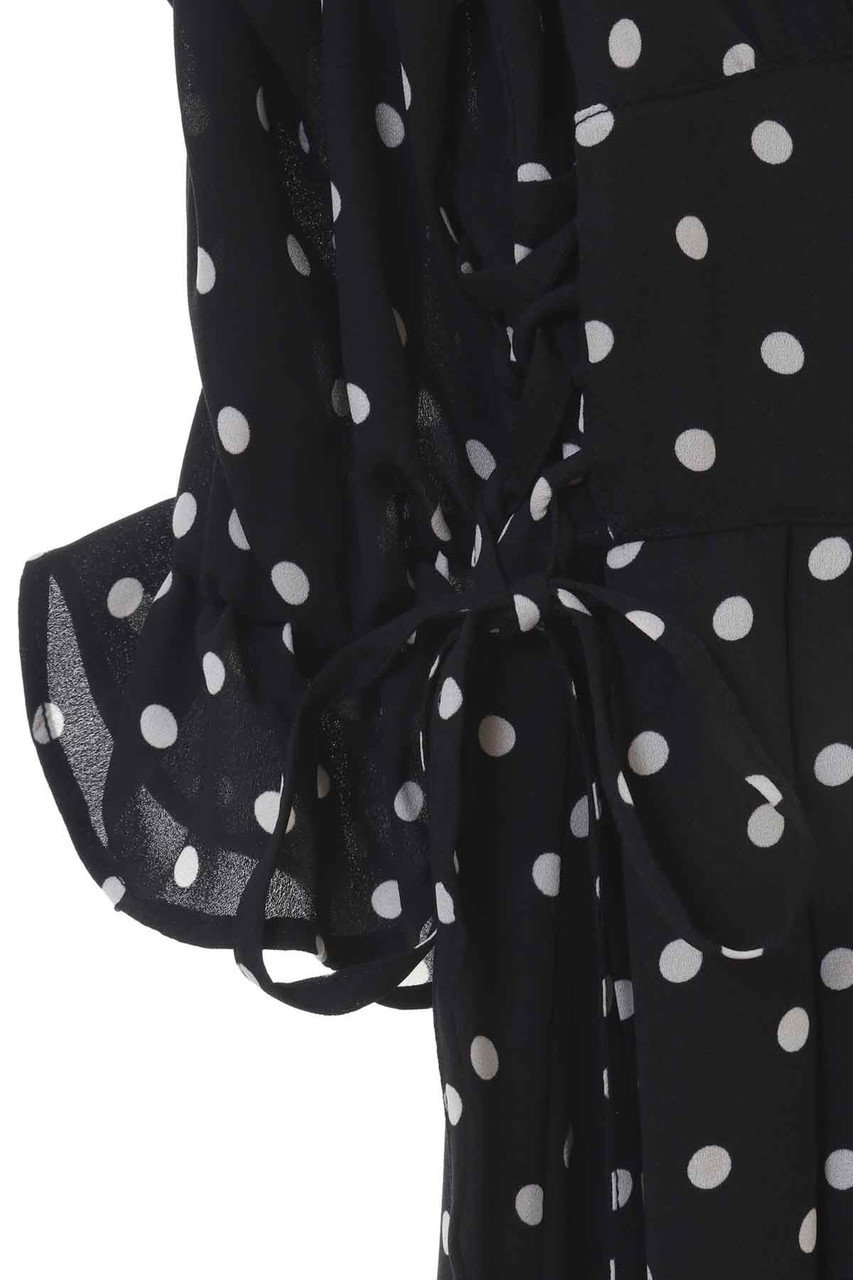 31 Sons De Mode トランテアン ソン ドゥ モード ドットプリントフレアワンピース ブラック の通販 Elleshop エル ショップ