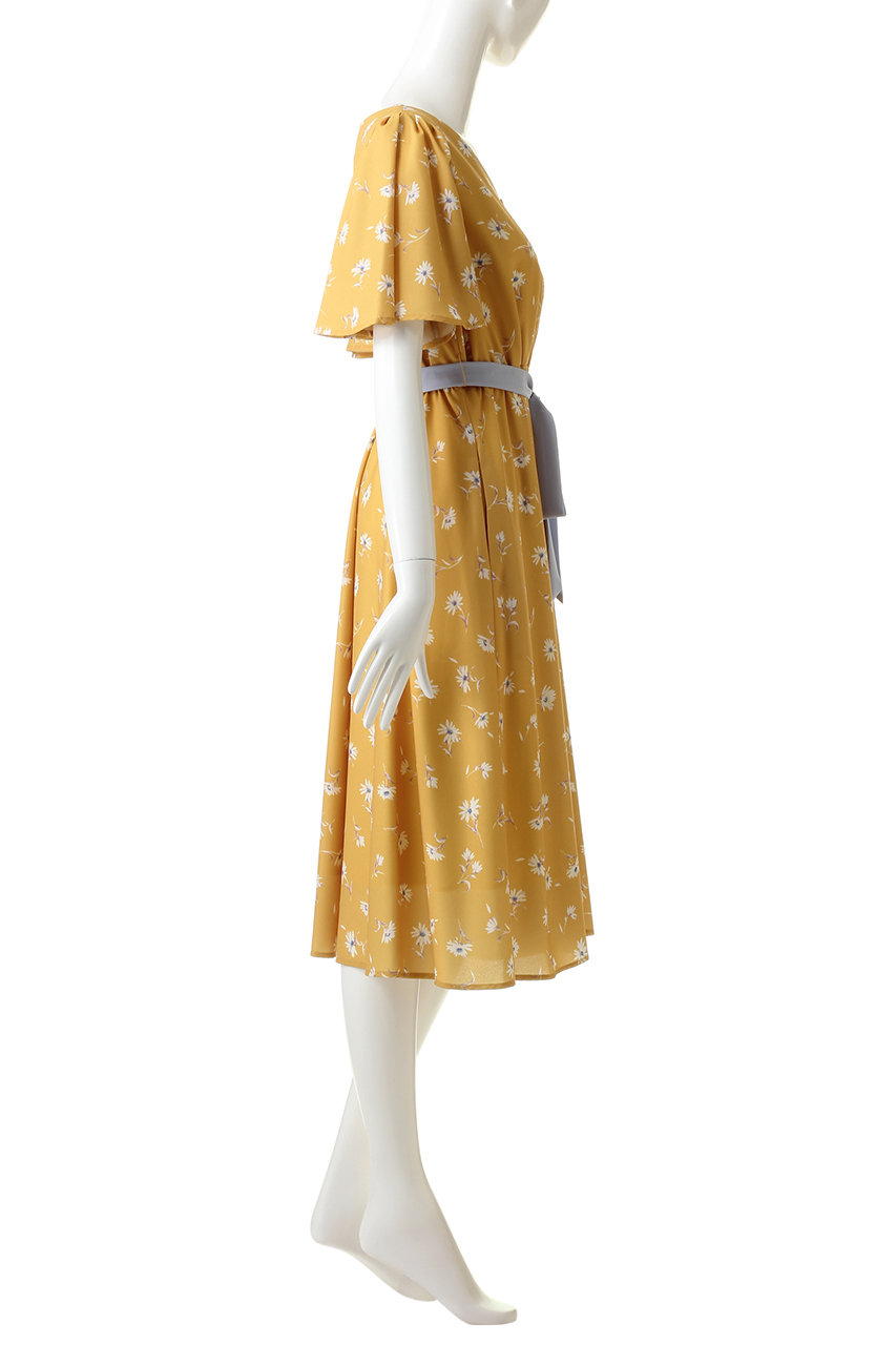 31 Sons De Mode トランテアン ソン ドゥ モード 別布ベルト付き花柄プリントワンピース ブラック の通販 Elleshop エル ショップ