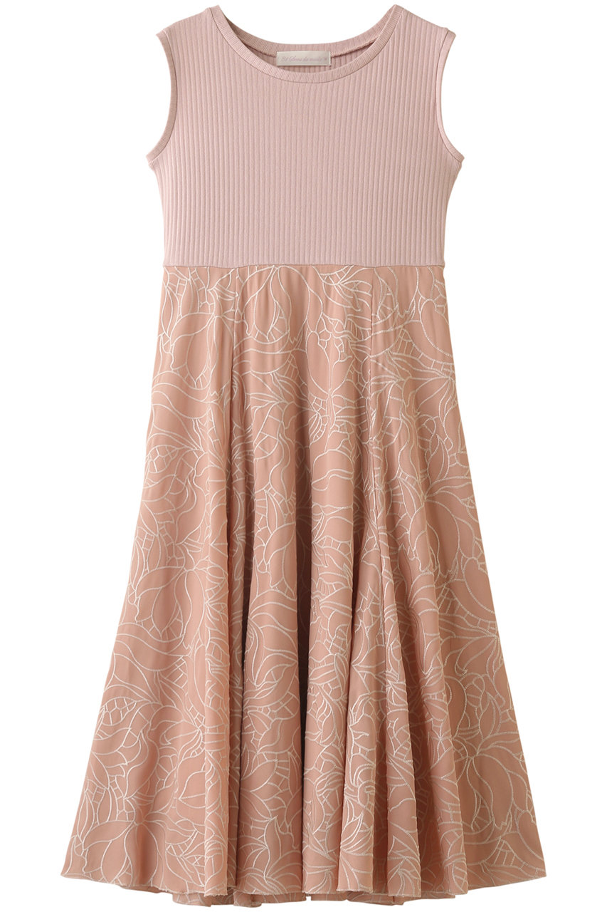 注目の商品 40 Off Elle Shop Sale 40 Off 31 Sons De Mode トランテアン ソン ドゥ モード カットワーク刺繍ドッキングワンピース ピンク かいこみ