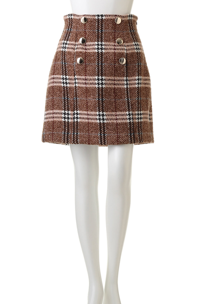 31 Sons De Mode トランテアン ソン ドゥ モード 予約販売 台形チェックスカート ピンク の通販 Elleshop エル ショップ