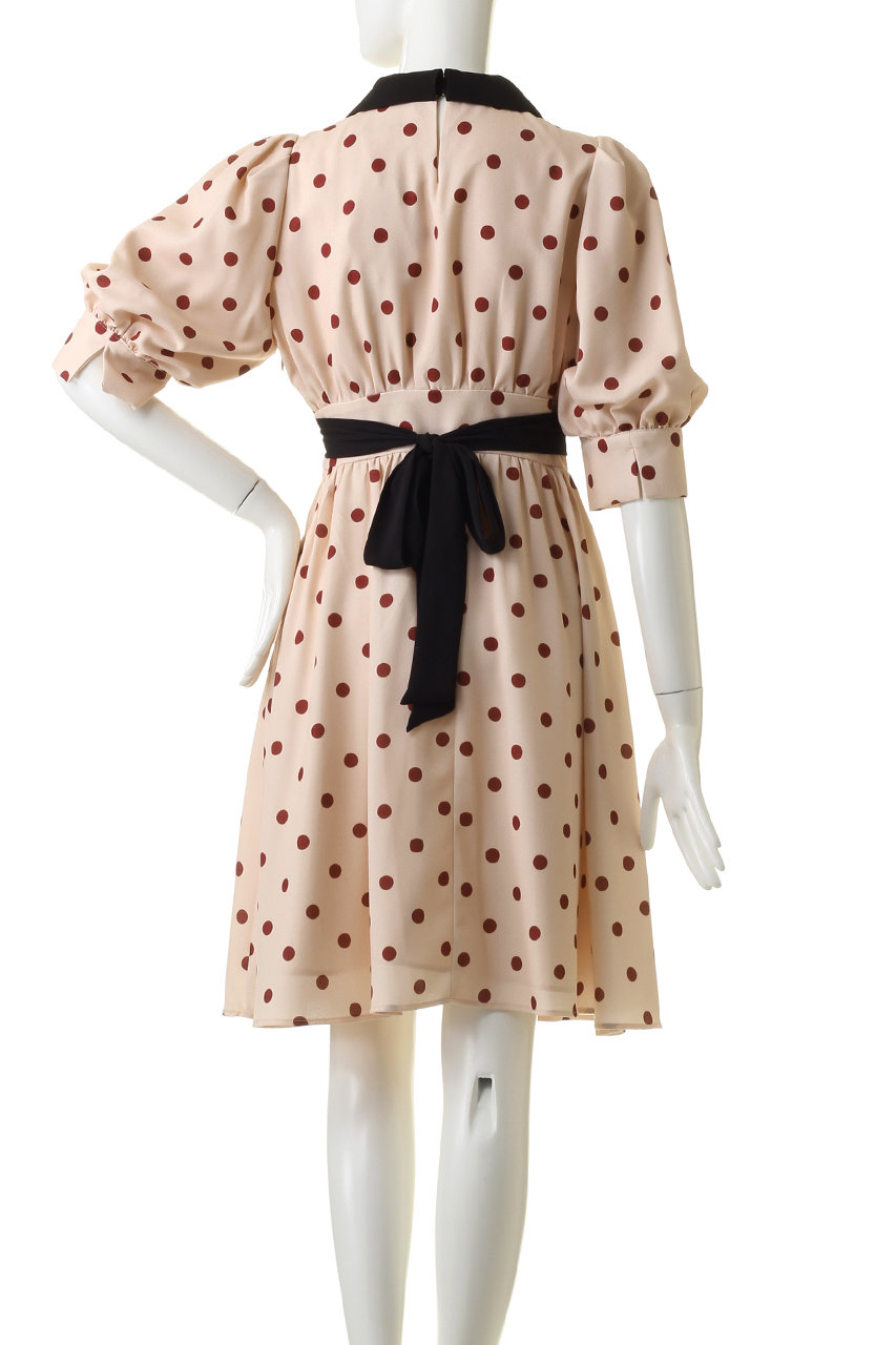 31 Sons De Mode トランテアン ソン ドゥ モード ドット襟付きワンピース ネイビー の通販 Elleshop エル ショップ